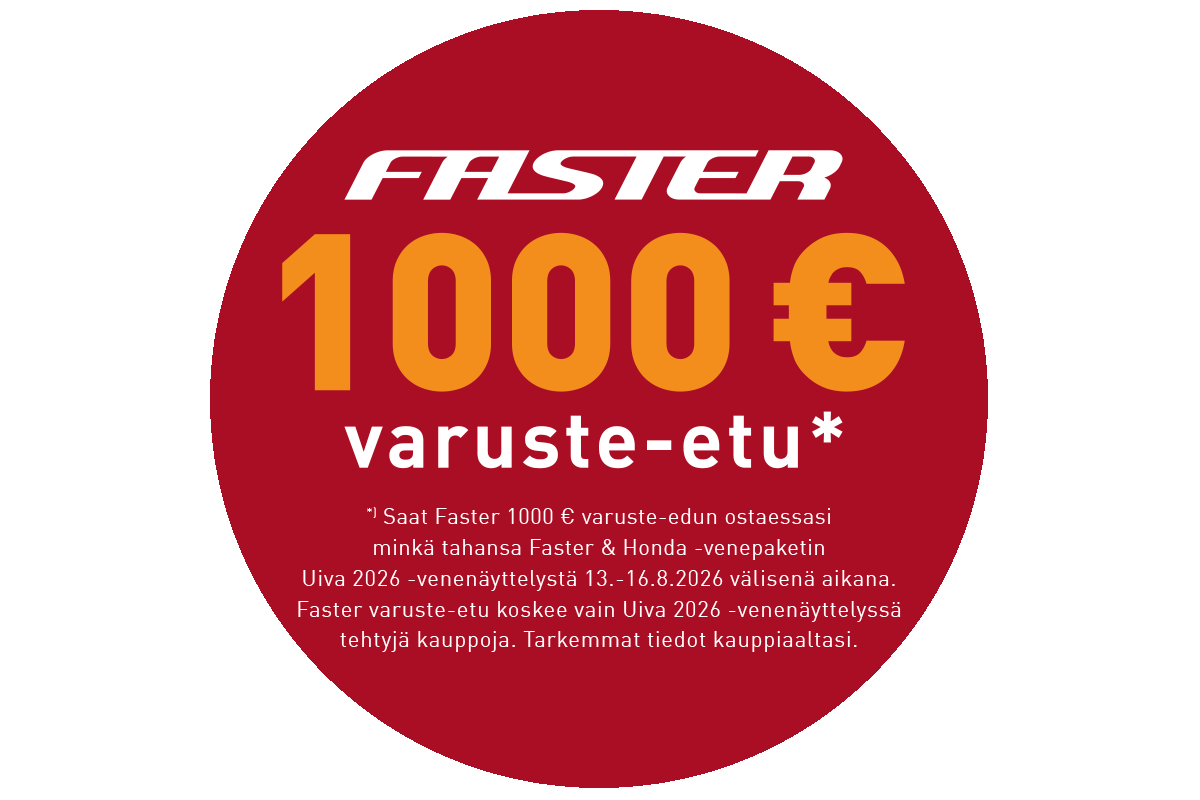 Faster 1000 € -varuste-etu - Uiva 2026
